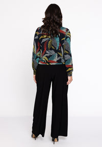 Blouse Waistband PALM LEO - black - #3