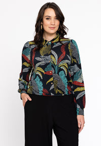 Blouse Waistband PALM LEO - black - #1