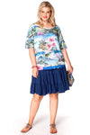 Shirt wide tropical - blue - #2