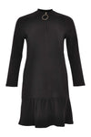 Dress-sweater ruffled - black - #4
