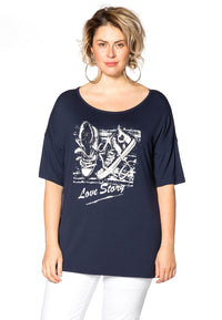 Shirt wide Love Story - blue - #2