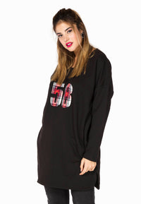 Sweater long 58 - black - #2