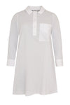 Blouse long placket short - white - #4