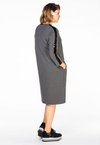 Dress sequin stripe INTERLOCK - grey - #3