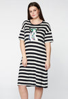 Tunic wide dog STRIPE - white - #2