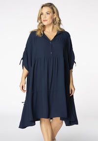 Dress wide frilled - blue - #2