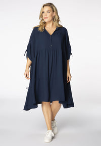 Dress wide frilled - blue - #1