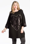 Tunic INTERLOCK heart - black - #2