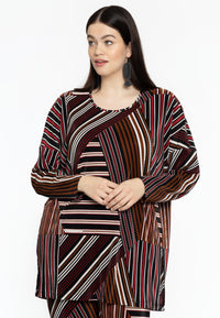 Tunic wide STRIPES - black - #1