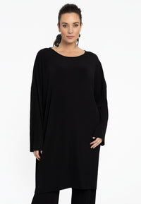 Tunic square DOLCE PLISSE - black - #1