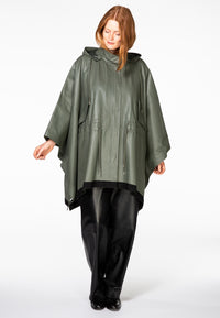 Coat wide silk leather - green - #1