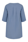 Tunic-blouse A-line LINEN - indigo - #3