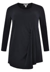 Tunic pleated drape waist - blue - #1