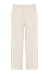 Trousers wide-fit long linen - ecru - #3
