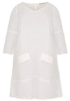Dress A-line pockets linen - white - #4