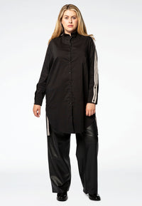Shirt COTTON stretch tape - black - #1