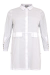 Shirt slits COTTON STRETCH - white - #1