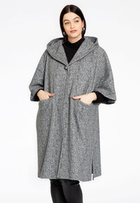 Poncho HERRINGBONE - grey - #1