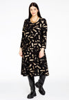 Dress with pleats GRACE - black - #1