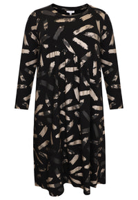 Dress with pleats GRACE - black - #4
