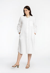 Blouse long LINEN - white - #2