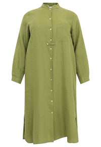 Blouse long LINEN - green - #4