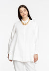 Blouse zipper LINEN - white - #1
