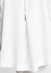 Blouse zipper LINEN - white - #4