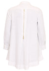 Blouse zipper LINEN - white - #6
