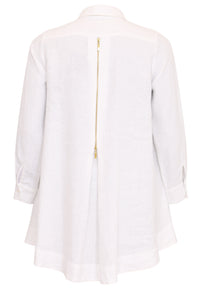 Blouse zipper LINEN - white - #6