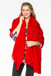 Shawl crispy wool red - red - #1