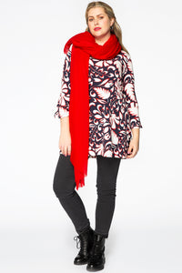 Shawl crispy wool red - red - #2