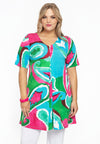 Tunic V-neck pleat BATIK - green - #2