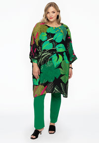Dress bat sleeve SPLITLEAVE - green - #2