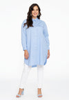Blouse-dress POPLIN STRETCH - light blue - #2