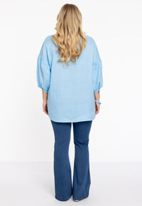 Tunic V-neck - light blue - #3