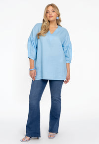 Tunic V-neck - light blue - #2