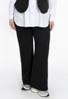 Trousers waistband PINSTRIPE - black