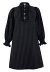 Dress ruffles PINSTRIPE - black - #4