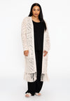 Cardigan en maille longue - marron clair