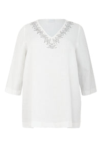 Tunic strass LINEN - white - #4