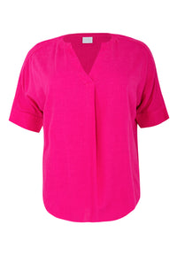 Tunic pleat LINEN MIX - pink - #4