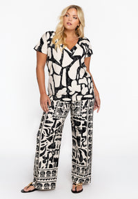 T-shirt V-neck LINI - ecru - #2