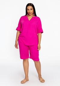 Bermuda LINEN MIX - pink - #1