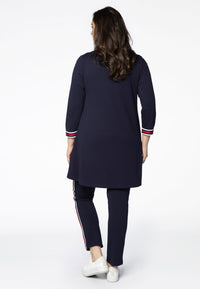 Tuniek met strepen INTERLOCKTunic INTERLOCK tape - blue - #3
