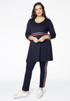 Tuniek met strepen INTERLOCKTunic INTERLOCK tape - blue - #1