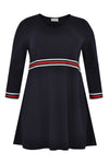 Tuniek met strepen INTERLOCKTunic INTERLOCK tape - blue - #4
