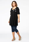 Tunic wide bottom ORGANIC COTTON - black - #2