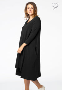 Dress pointy ORGANIC COTTON - black - #1