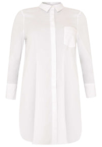 Blouse long COTTON STRETCH - white - #4